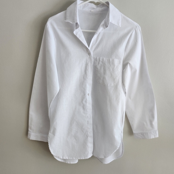 Long sleeved linen blouse - Picture 1 of 4
